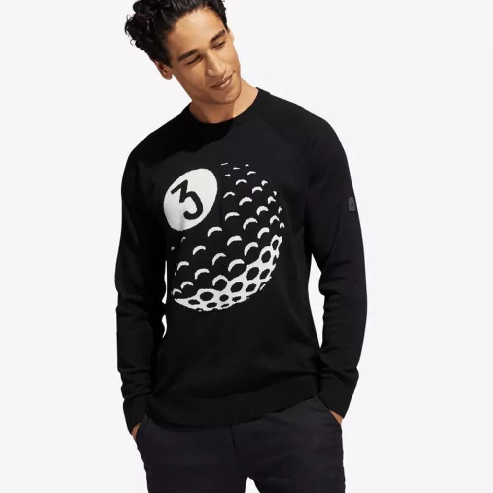 Adidas Golf Adicross Sweater Merino Wool Blend Crewneck Mens Size L NWT Black